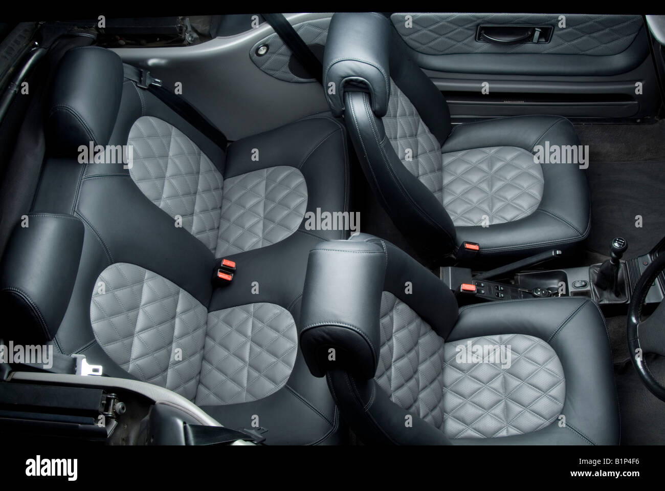 Leder Autositz innen Option neue Luxus weichen Komfort komfortable  luxuriöse Nähte Plüsch Stockfotografie - Alamy