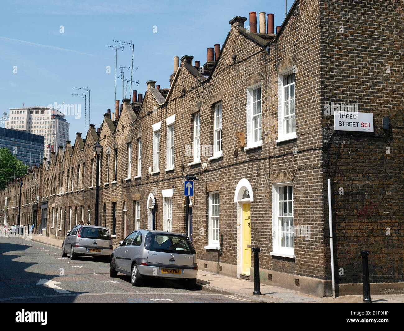 Klasse 2 aufgeführten Reihenhäuser Roupell Street Waterloo Lambeth London Stockfoto