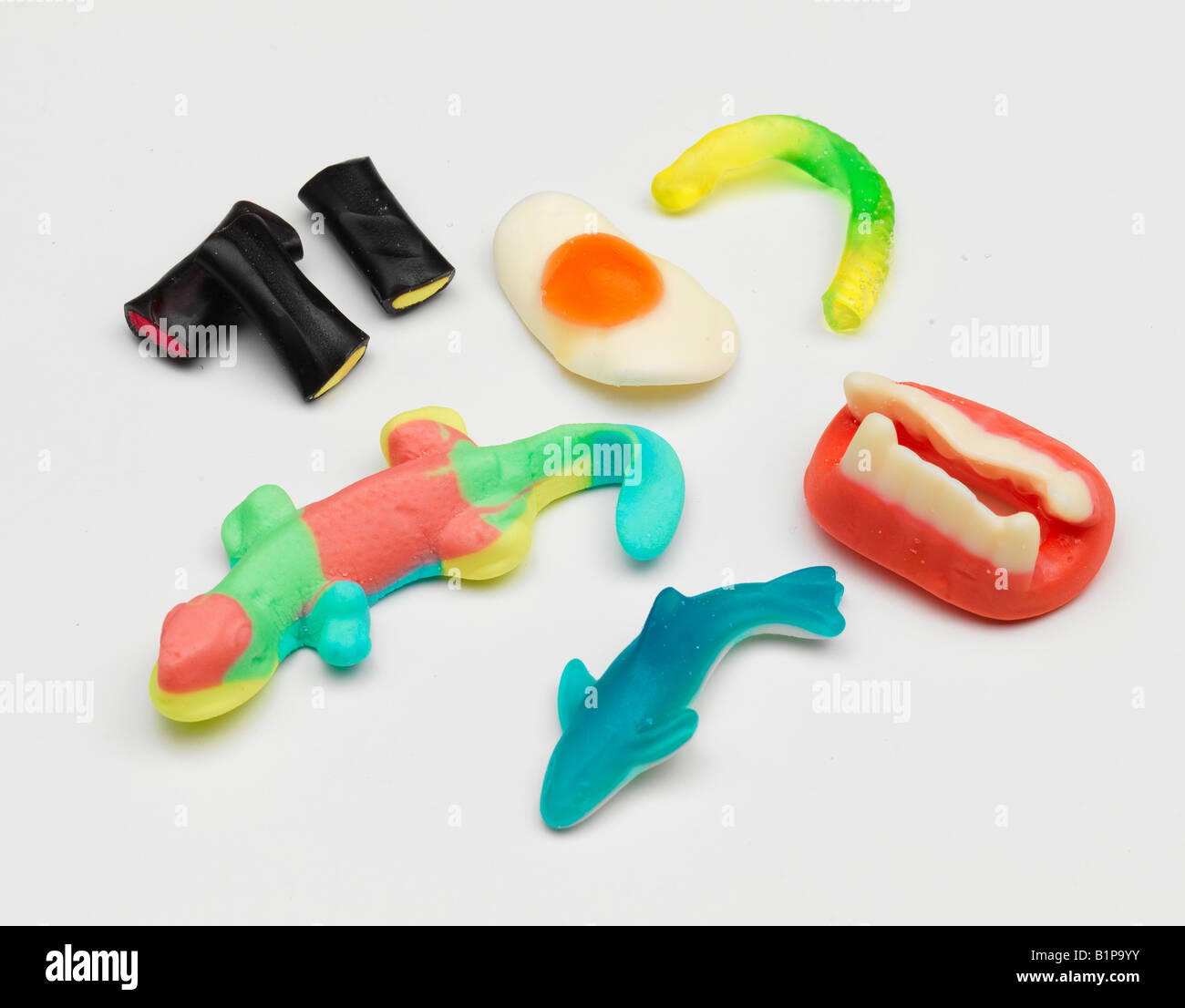 Süßigkeiten Gummibärchen gummiartigen Form Form aussehen Ähnlichkeit Kind Kinder zu essen, um Zahn Zucker Zahn Karies Gelee kauen Stockfoto
