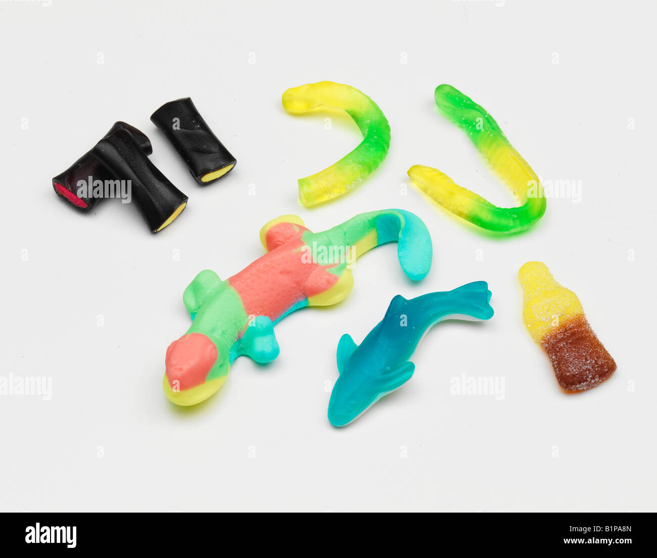 Süßigkeiten Gummibärchen gummiartigen Form Form aussehen Ähnlichkeit Kind Kinder zu essen, um Zahn Zucker Zahn Karies Gelee kauen Stockfoto