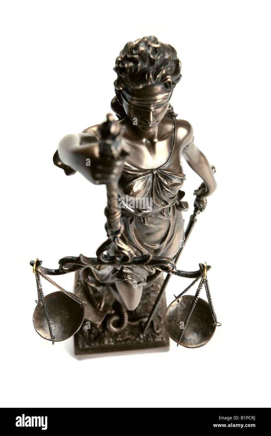 Gerechtigkeit Justitia Stockfoto