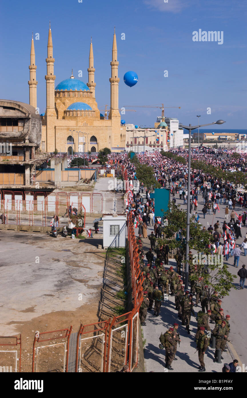 Demonstrationen in Beirut Stockfoto