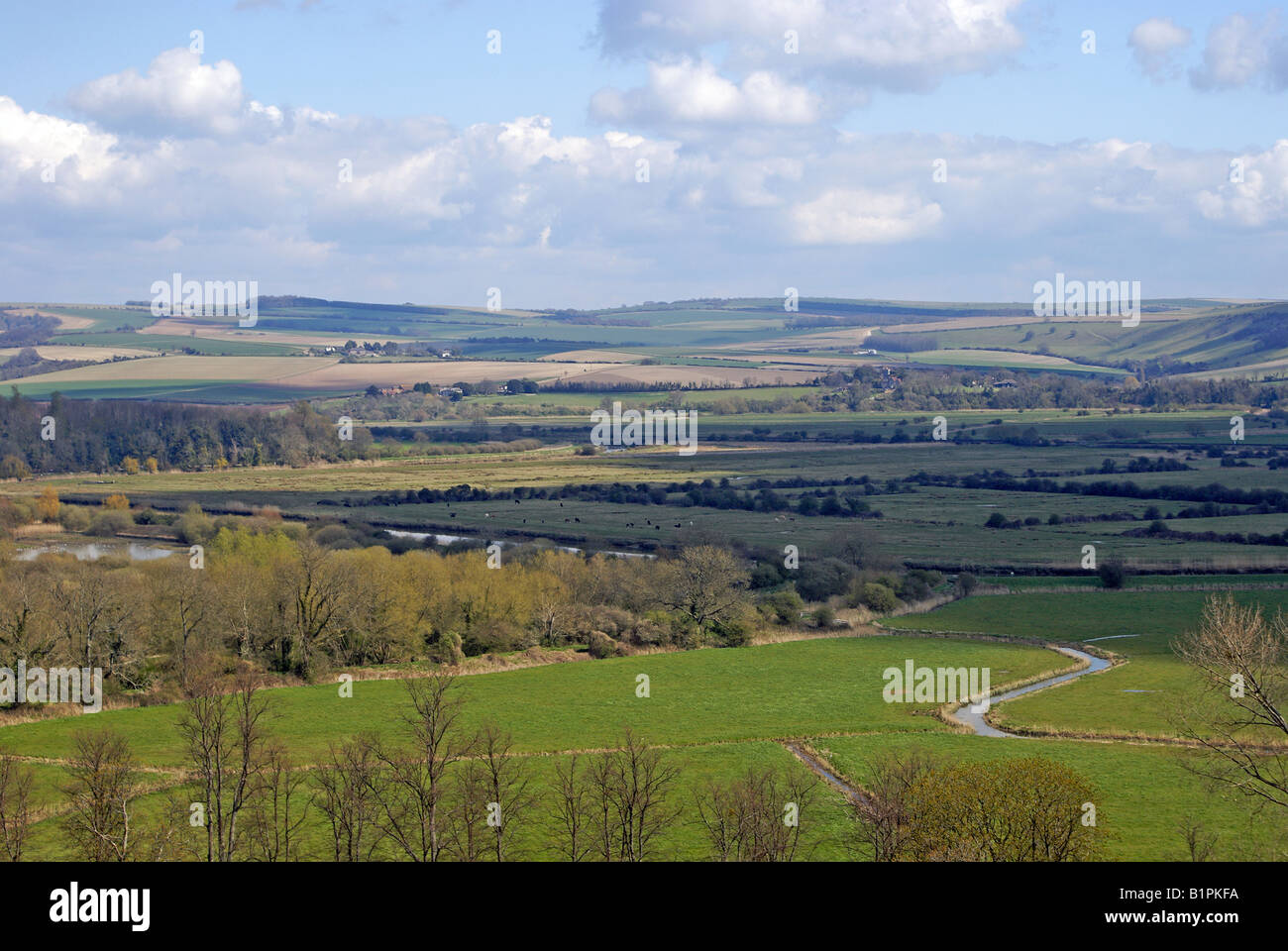 Überschwemmungsgebiet des Flusses Arun in Arundel West Sussex Stockfoto
