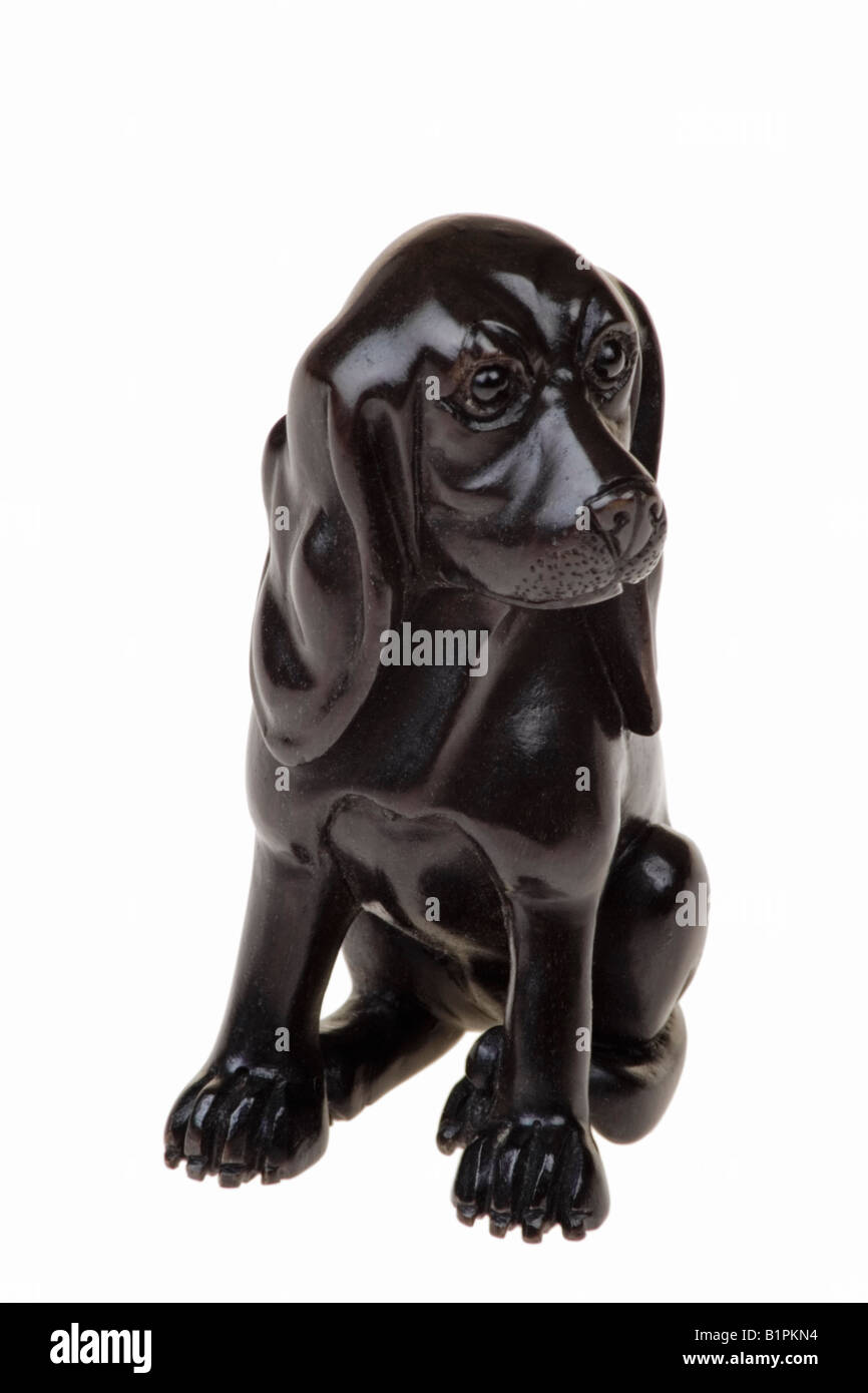 Netsuke-Hund Stockfoto