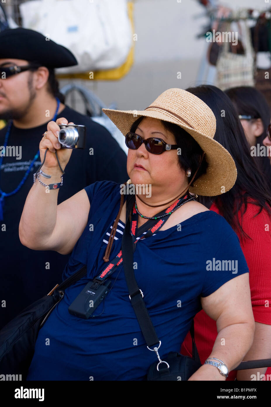 Tourist-Frau in Florenz Stockfoto