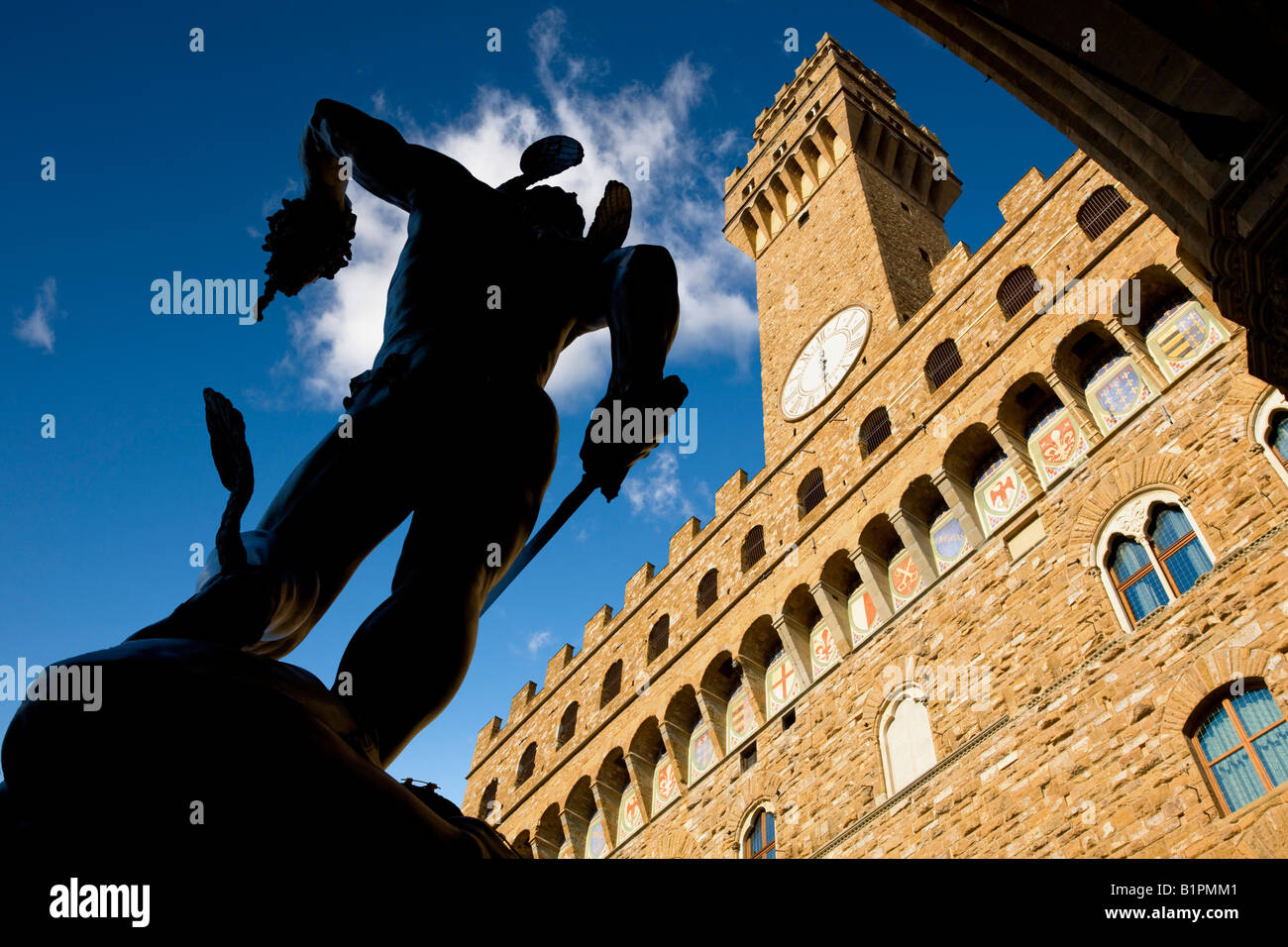 Palazzo Vecchio in Florenz Toskana Stockfoto