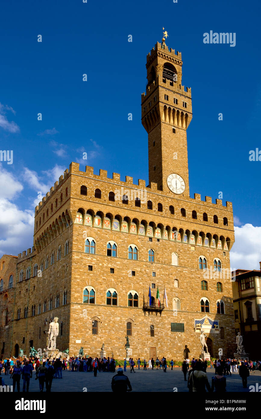 Palazzo Vecchio in Florenz Toskana Stockfoto