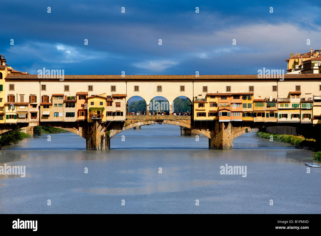 Ponte Vecchio in Florenz Toskana Stockfoto
