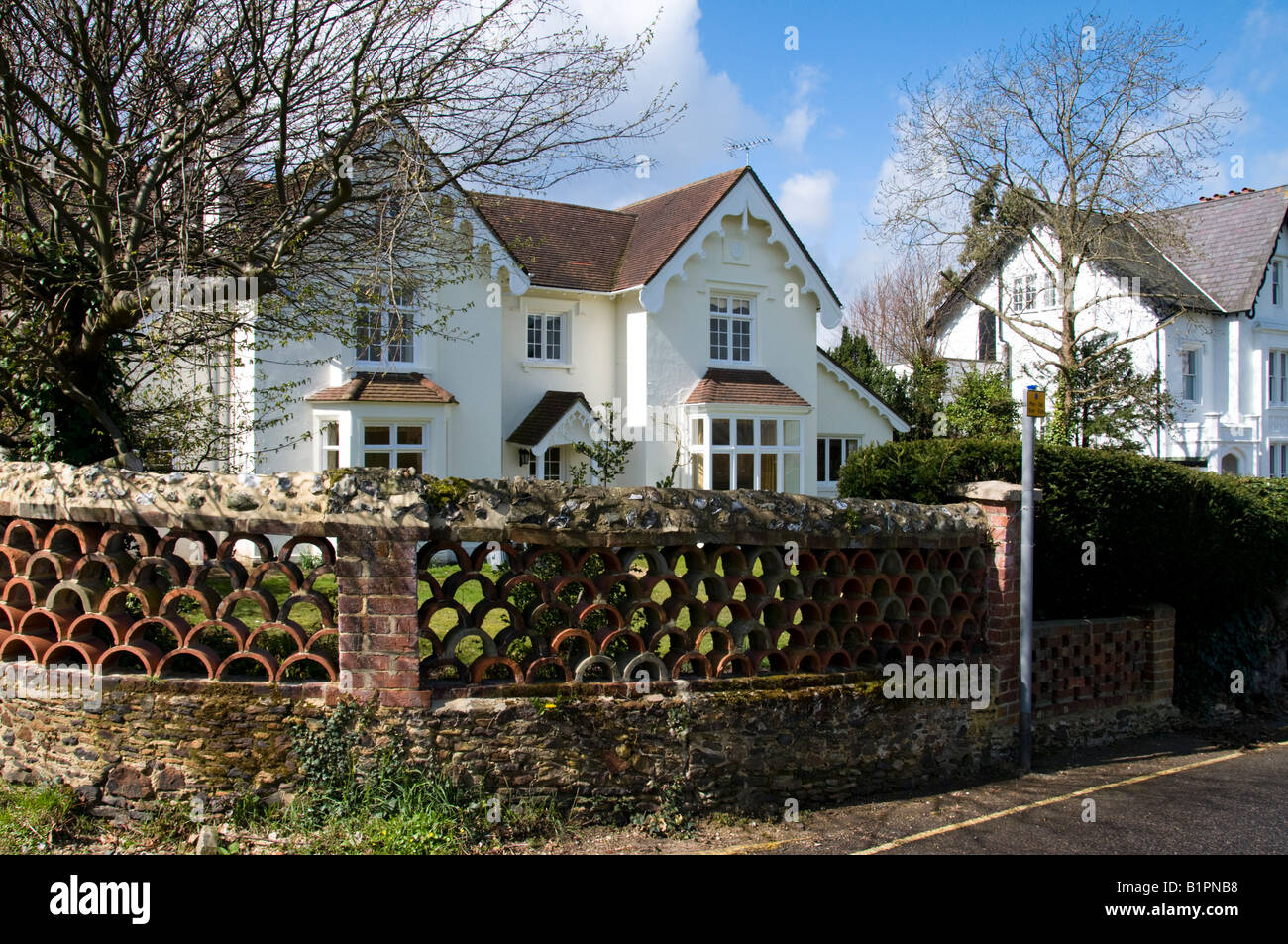 Viktorianische Häuser in Rose Hill, Dorking, Surrey, England Stockfoto