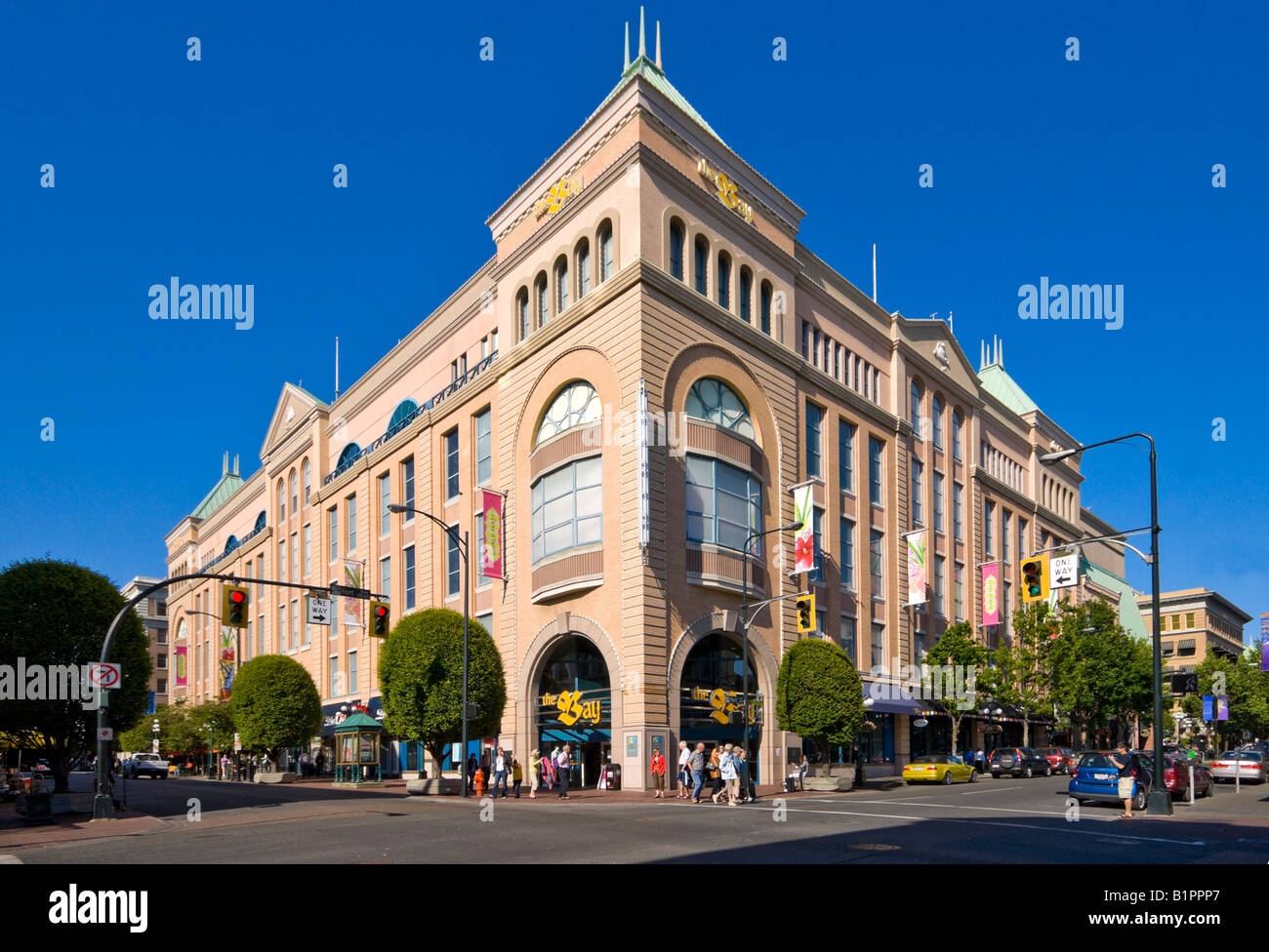 Das Bay Gebäude in Victoria British Columbia Kanada Stockfoto