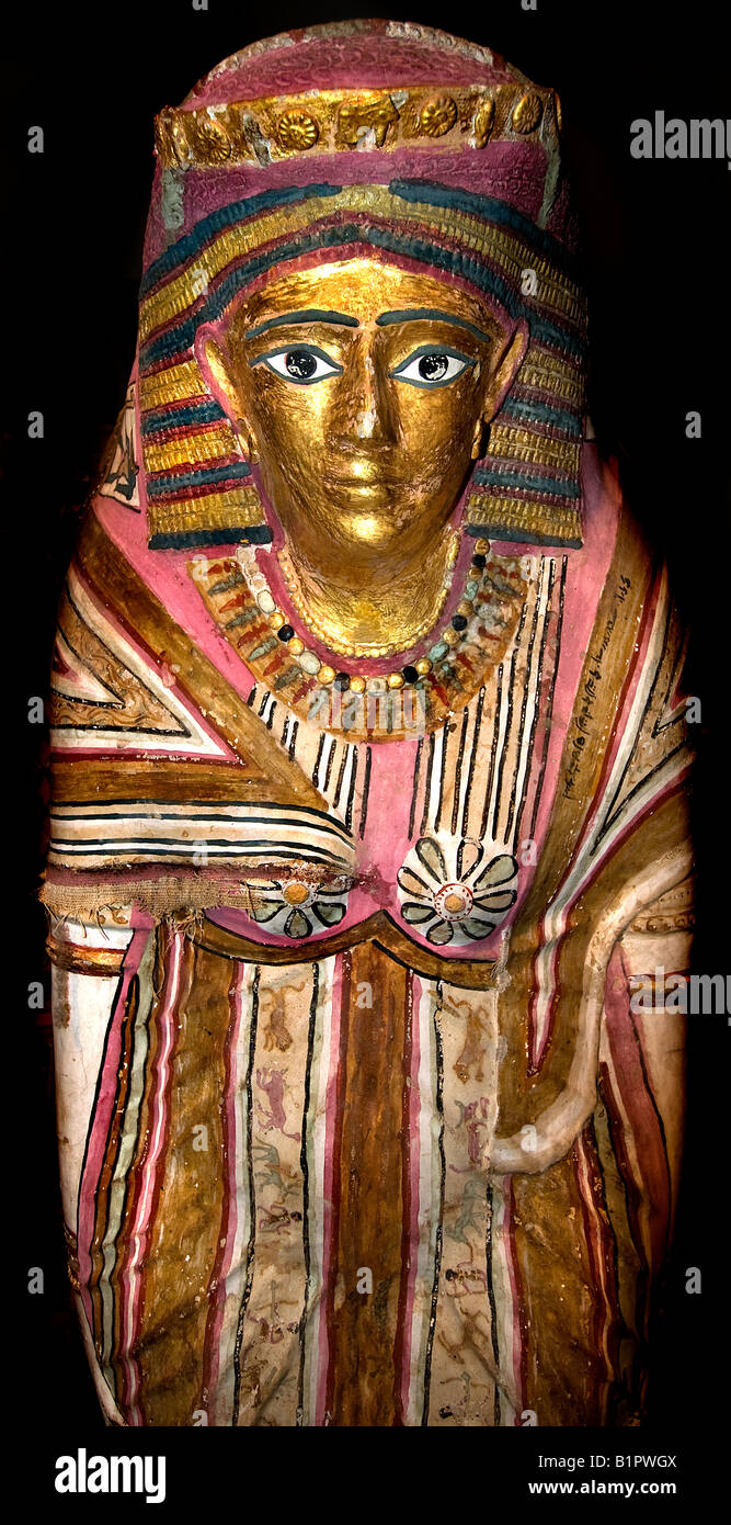 Menschenaffen Mumie Fall ägyptische Beerdigung Ritual Ägypten museum Stockfoto