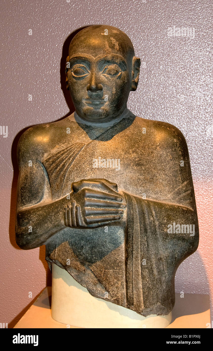Statue von Gudea Lagash 2141 2122 BC Stockfotografie Alamy