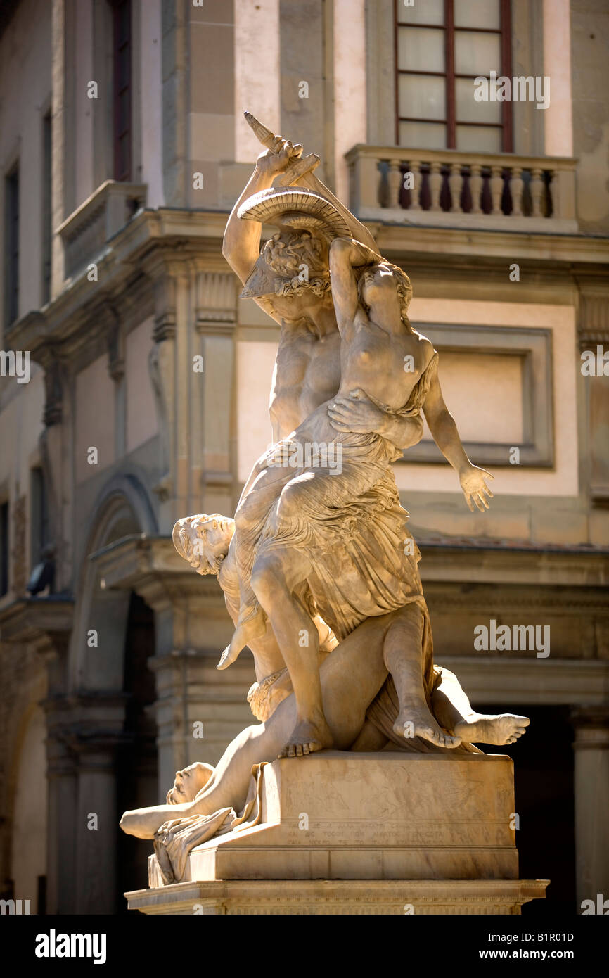 Die Opfer der Polyxena-Statue in der Loggia dei Lanzi Florenz Stockfoto