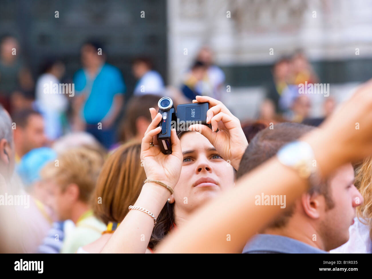 Touristen in Florenz Stockfoto