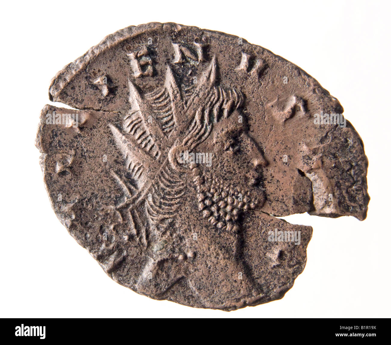 Bronze-römische Münze - Gallienus (AD 254-264) Vorderseite Stockfoto