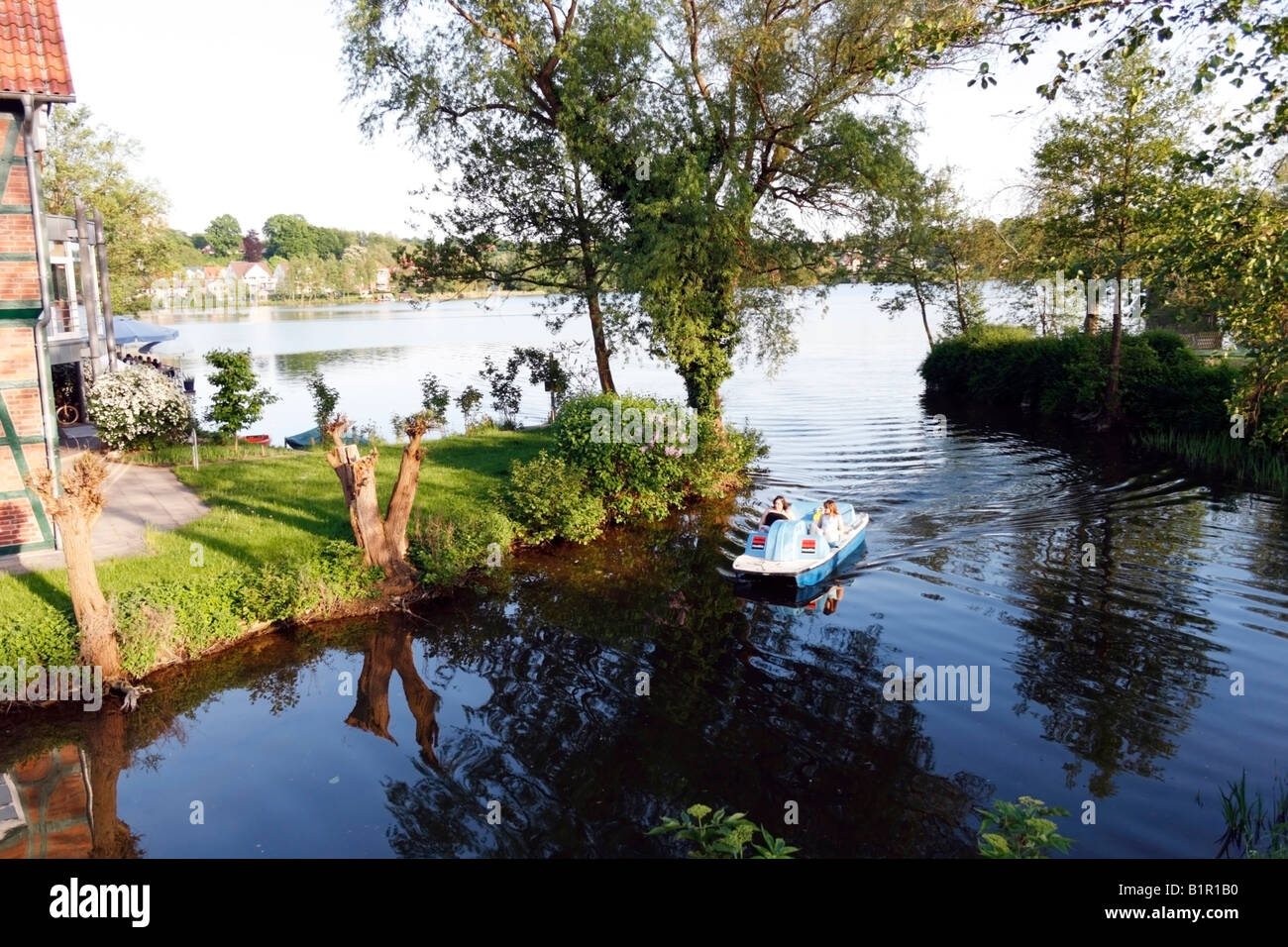 Ratzeburger See und Kanal Stockfoto