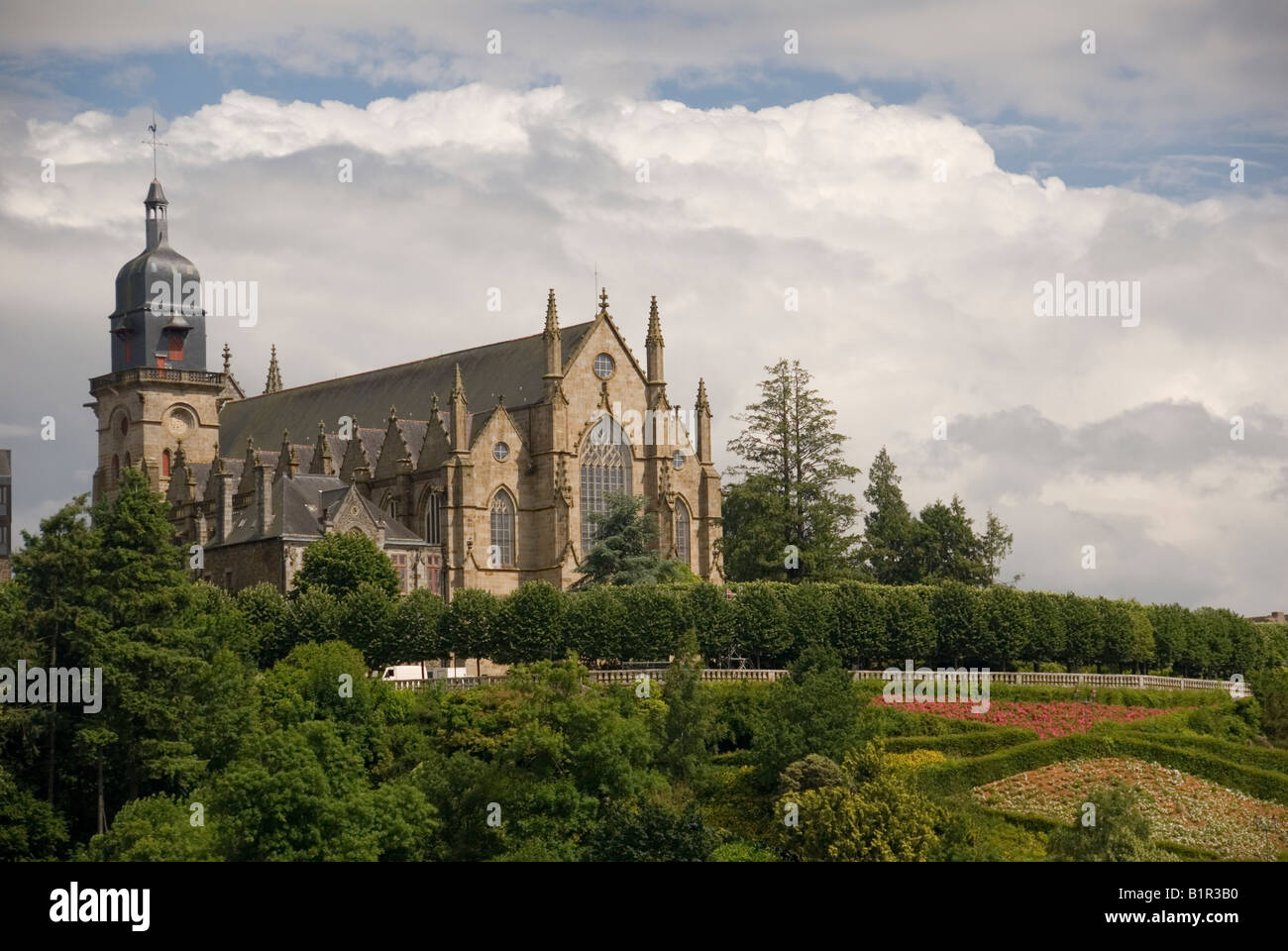 Church Fougeres Frankreich Stockfoto