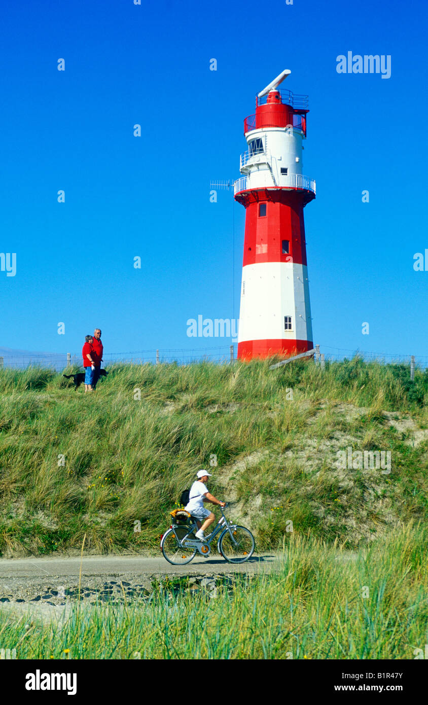 Leuchtturm an der deutschen Nordsee Insel Borkum Stockfoto