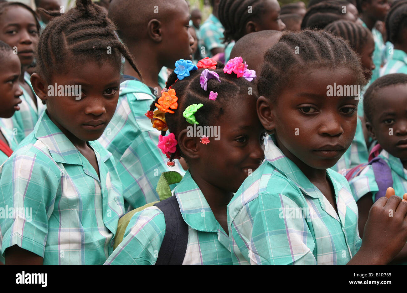 Schüler in Paramaribo, suriname Stockfoto