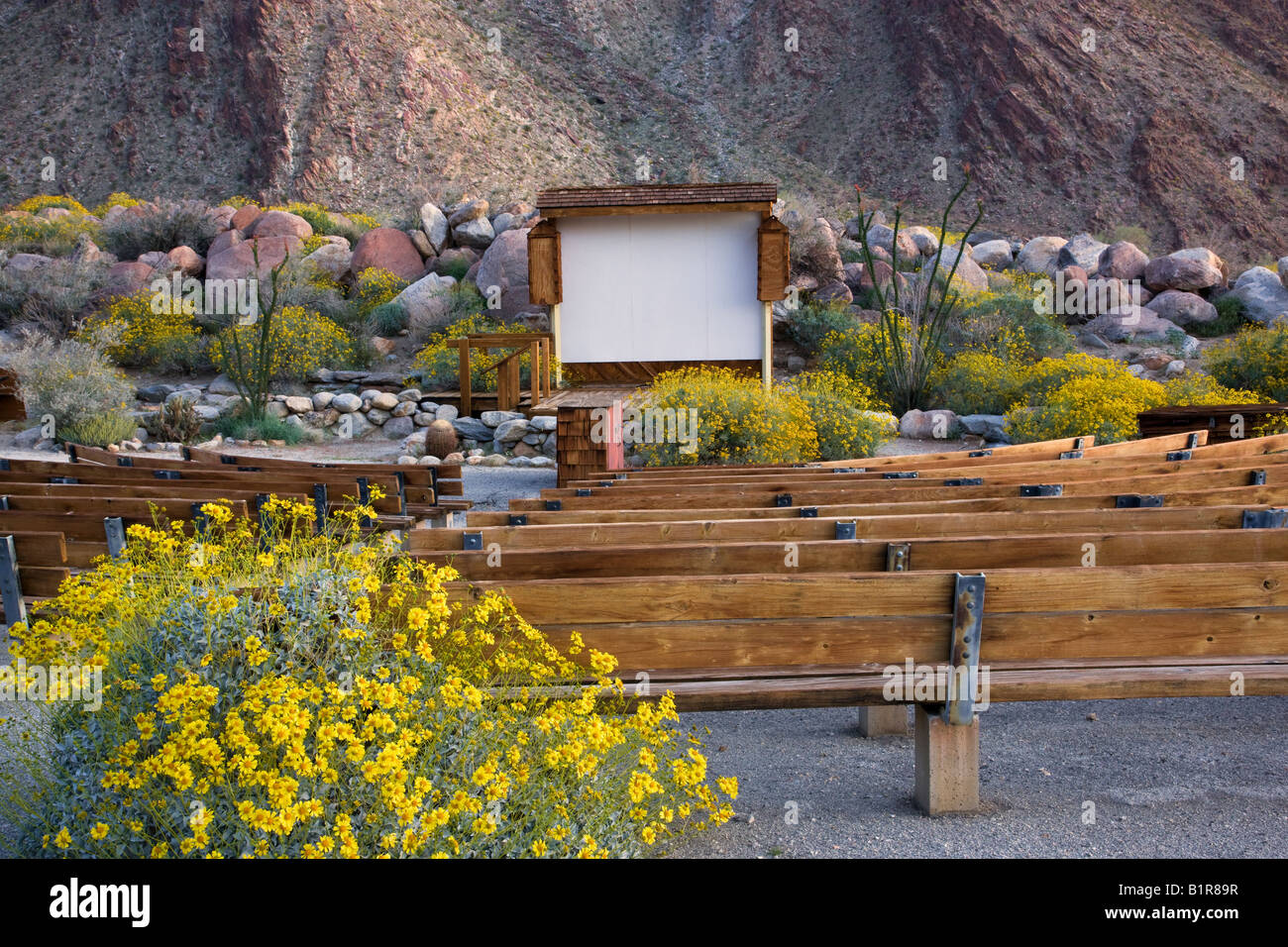 Arena für Präsentationen in Borrego Palm Canyon Anza Borrego Desert State Park California Stockfoto