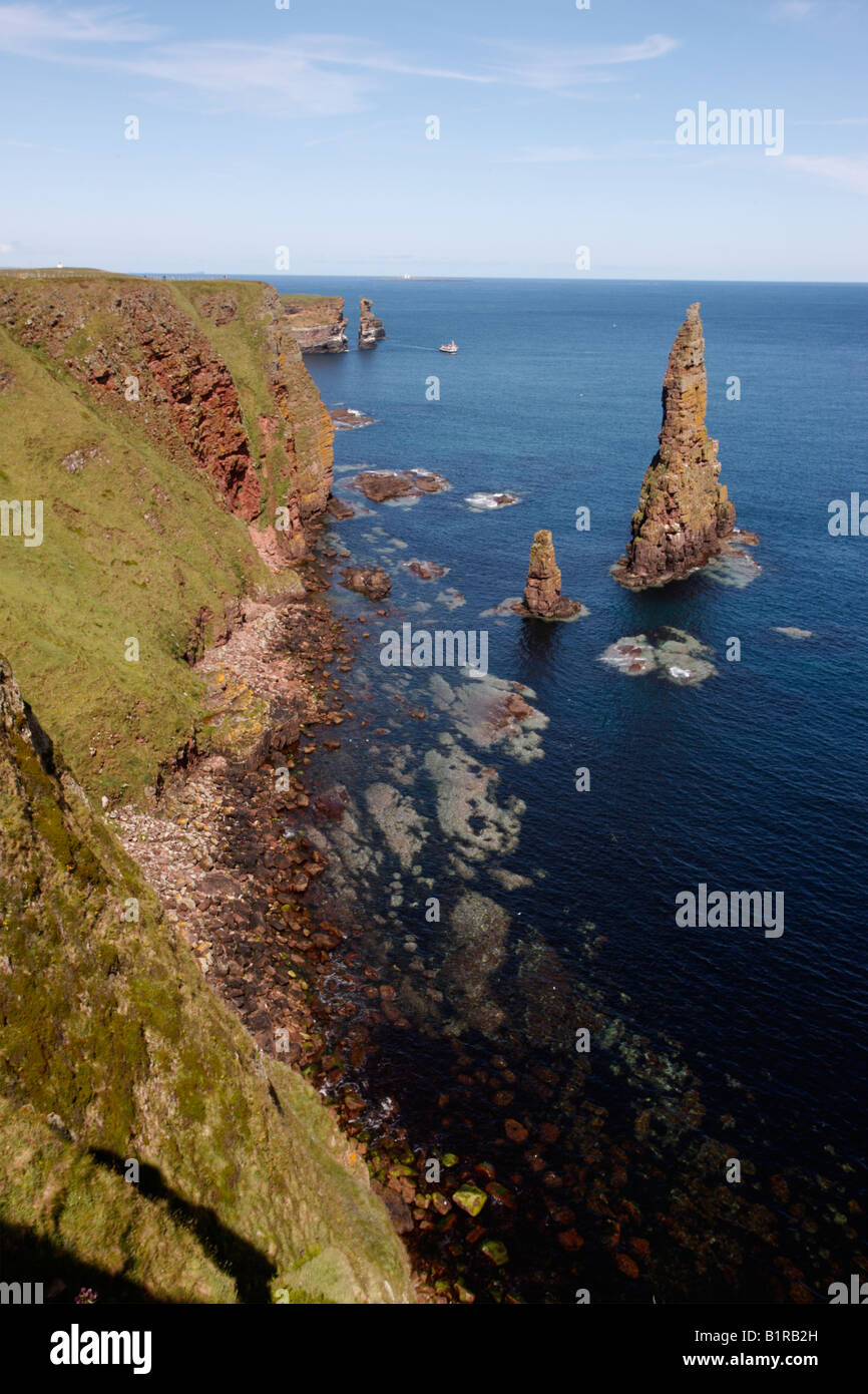 Stapel von Duncansby in der Nähe von John o Grützen Caithness Schottland Stockfoto