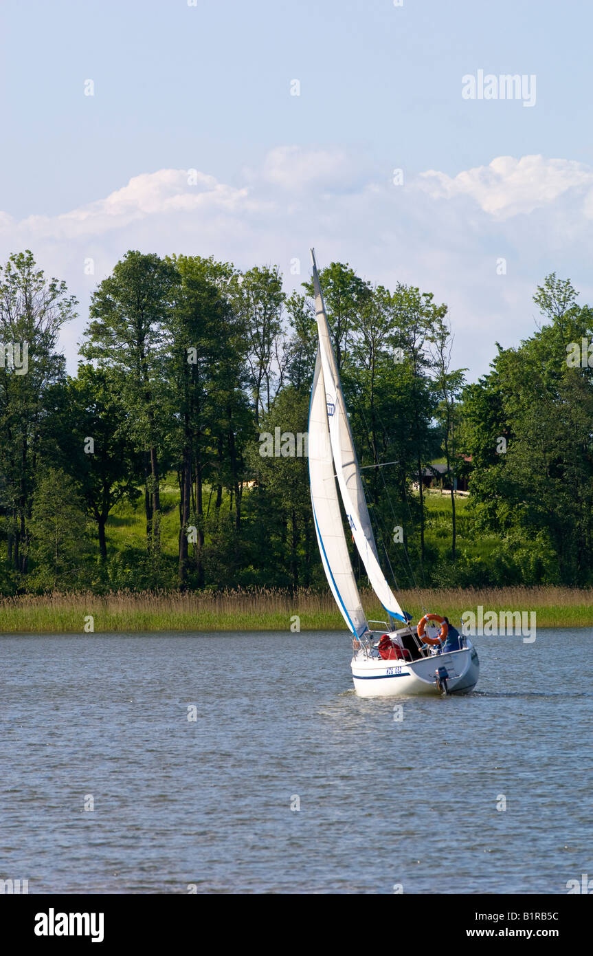 Segeln am Niegocin See in der Nähe von Gizycko großen Masurischen Seen Polen Stockfoto