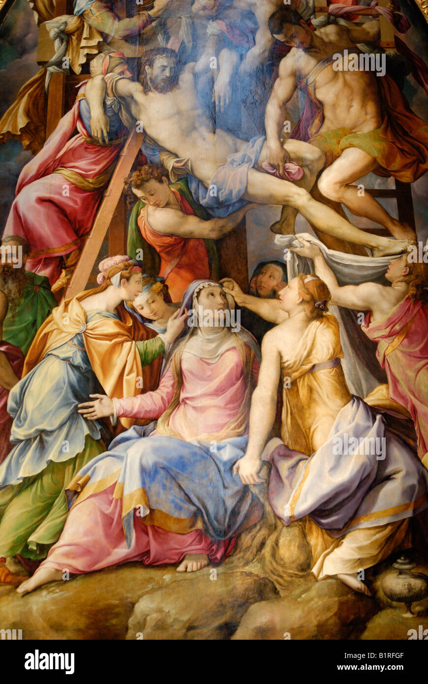 Renaissance-Malerei im Museum von Santa Croce Kirche, UNESCO-Weltkulturerbe, Florenz, Toskana, Italien, Europa Stockfoto