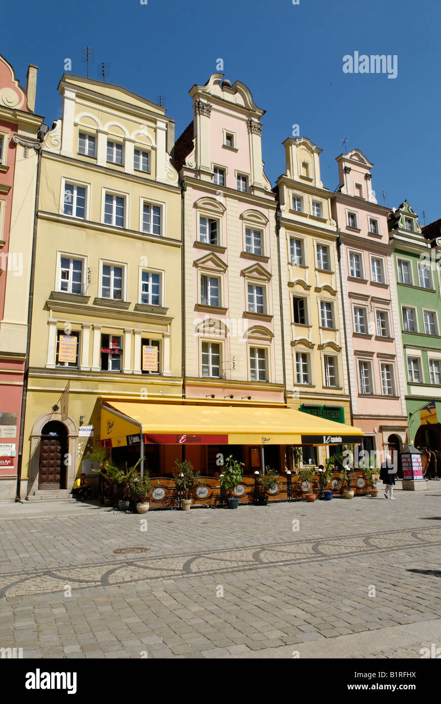 Markt Platz Rynek Wroclaw/Breslau, Schlesien, Polen, Europa Stockfoto