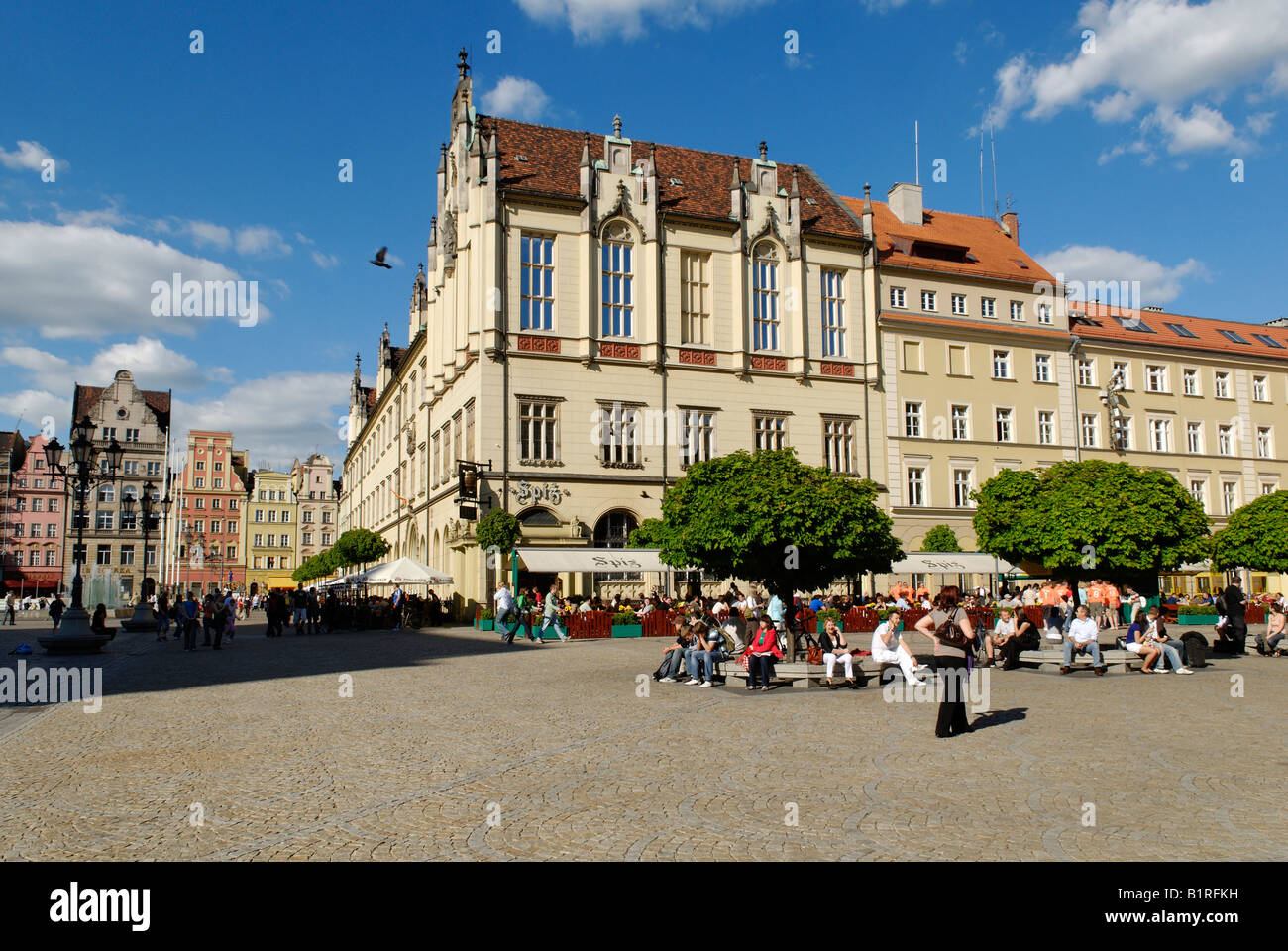 Markt-Platz, Rynek Breslau, Schlesien, Polen, Europa Stockfoto