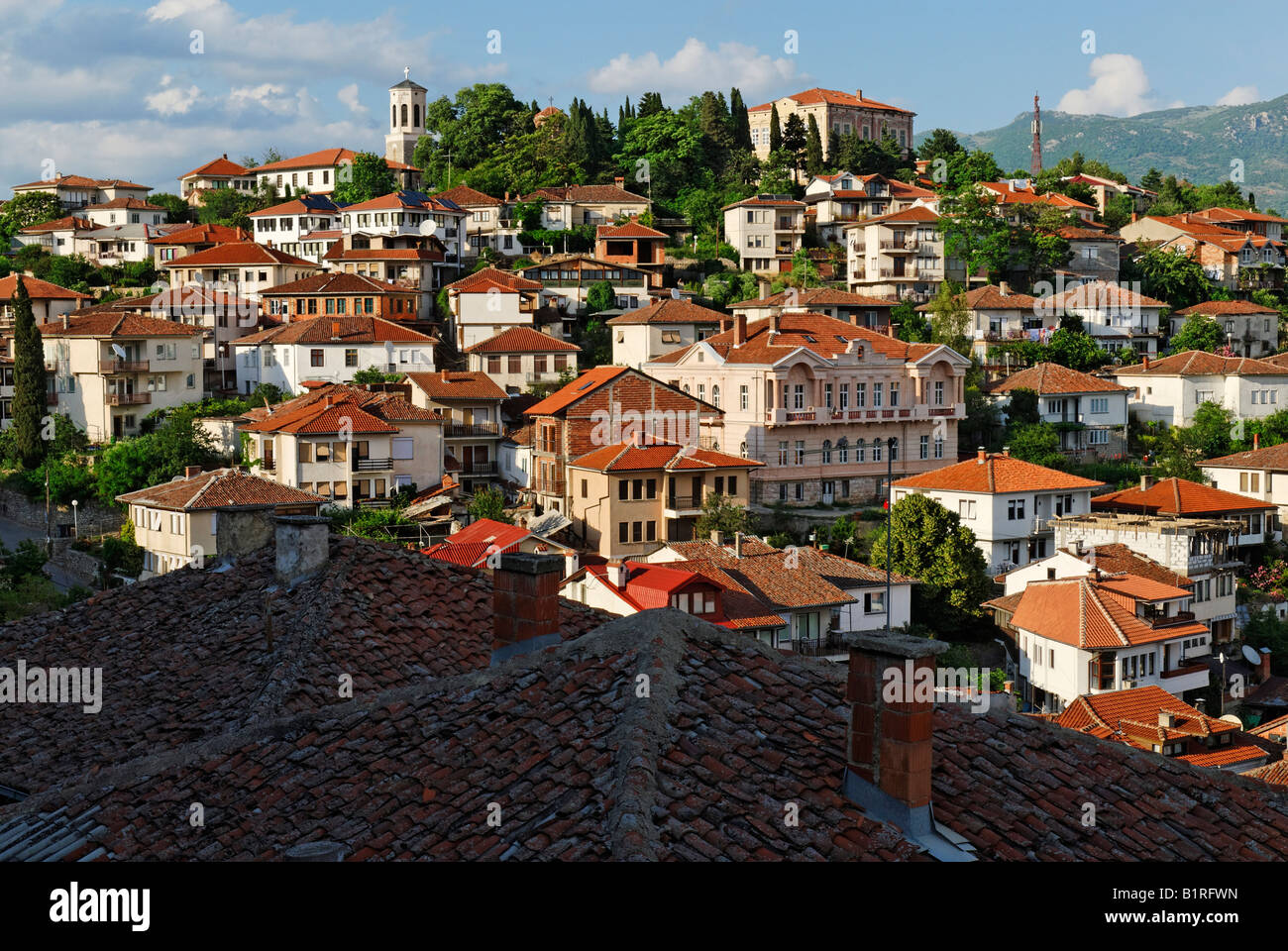 Altstadt von Ohrid, UNESCO-Weltkulturerbe, Mazedonien, ehemalige jugoslawische Republik Mazedonien, ehemalige jugoslawische Republik Mazedonien, Europa Stockfoto