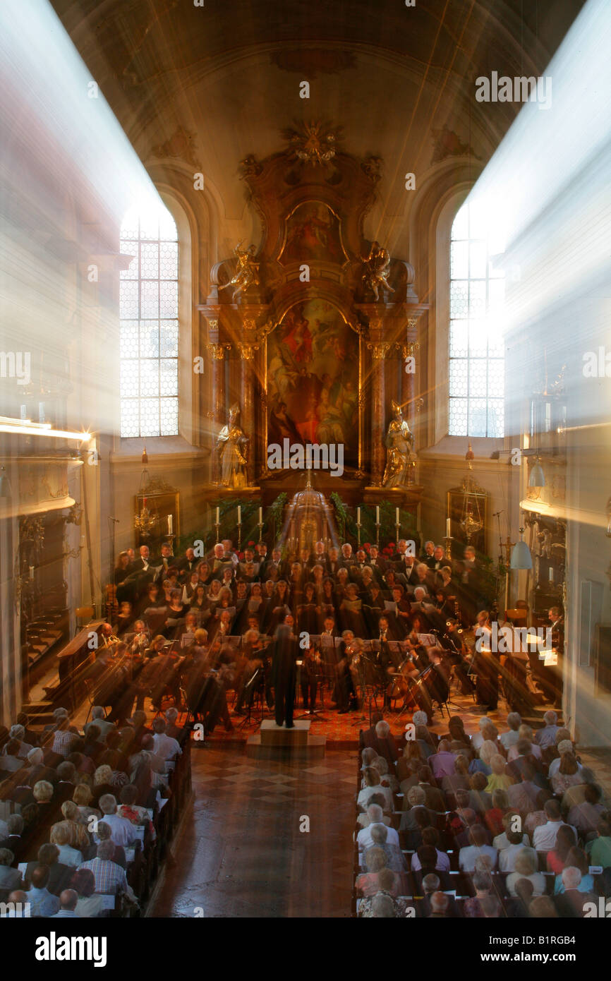 Konzert in der Pfarrkirche St. Nikolaus, Muehldorf bin Inn, Bayern, Deutschland, Europa Stockfoto