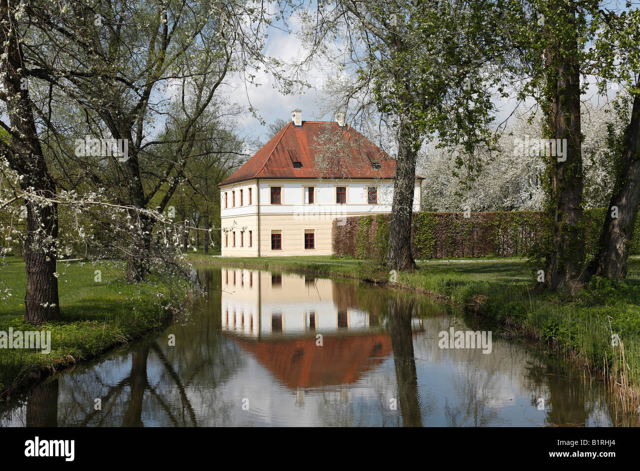 Nördlichen Pavillon von Schleißheim Palast, Oberschleißheim bei München, Oberbayern, Deutschland, Europa Stockfoto