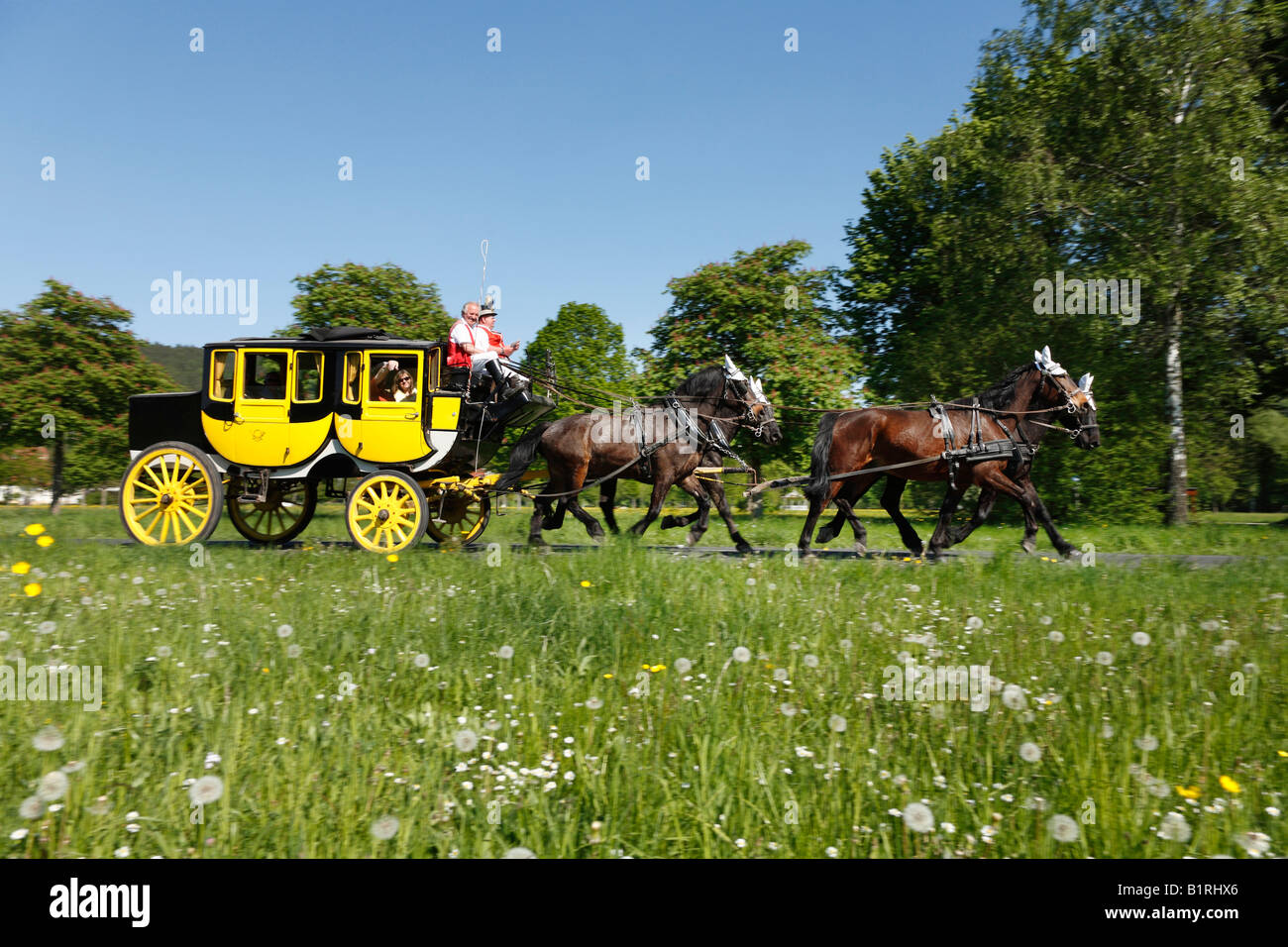 Postalischen Beförderung, Bad Bocklet Rhön Berge, untere Franken, Bayern, Deutschland, Europa Stockfoto