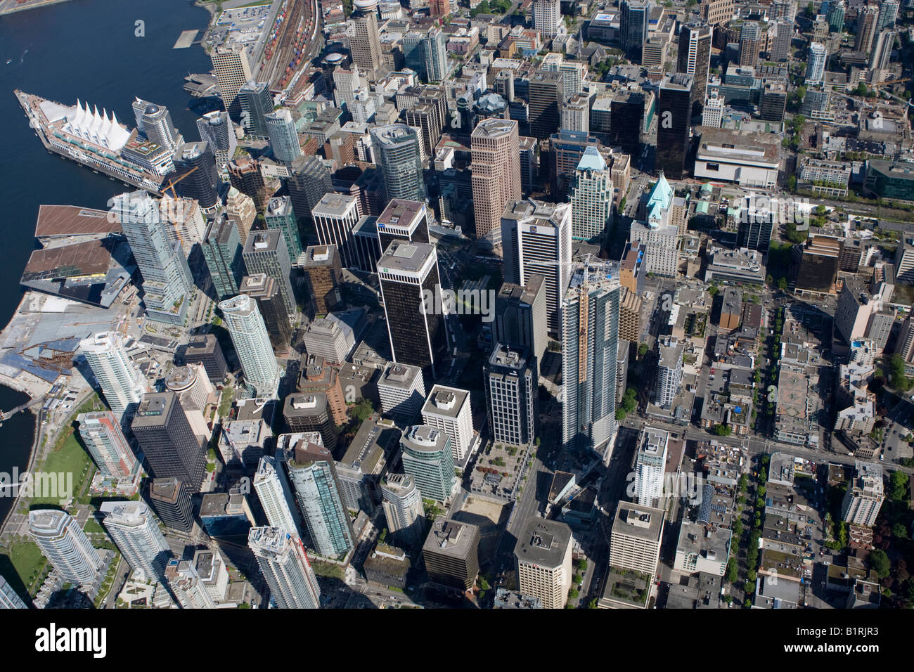 Wolkenkratzer von Coral Harbour, Vancouver, Britisch-Kolumbien, Kanada, Nordamerika Stockfoto