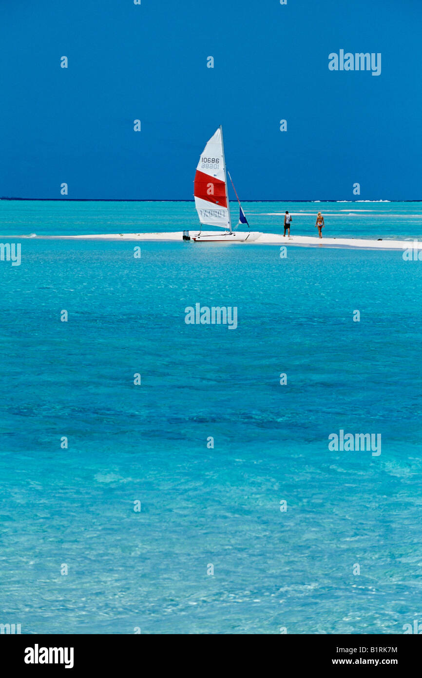Segeln, Olhuveli, Süd Atoll, Malediven Stockfoto