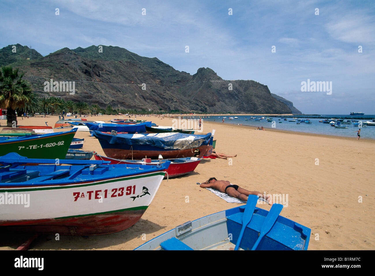 Playa de Las Teresitas San Andres-Teneriffa-Kanarische Inseln-Spanien Stockfoto