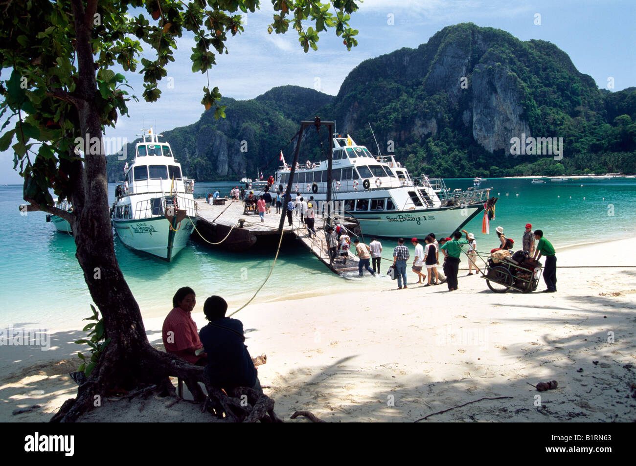 Hafen, Kho Phi Phi, Thailand Stockfoto