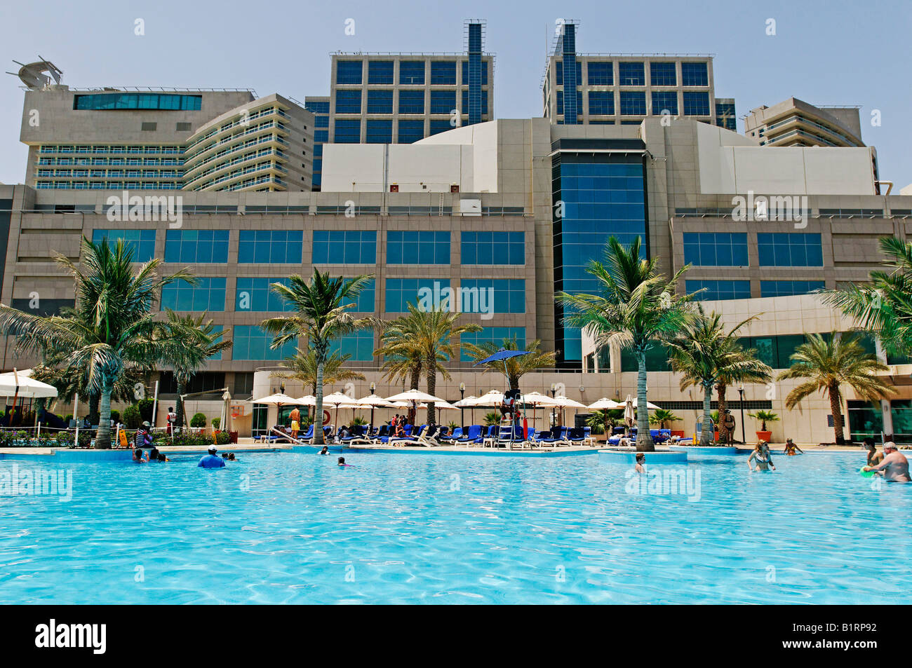 Rotana Beach Hotel & Türme Abu Dhabi, Vereinigte Arabische Emirate, Asien Stockfoto