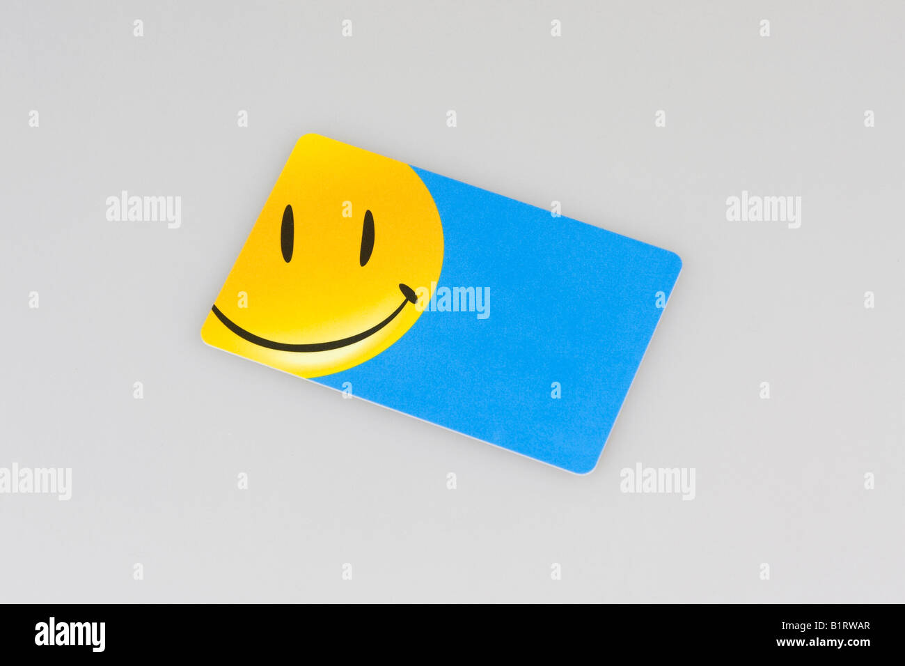 Wal-Mart-Geschenk-Gutschein, Geschenkgutschein, Smiley-Gesicht Stockfoto