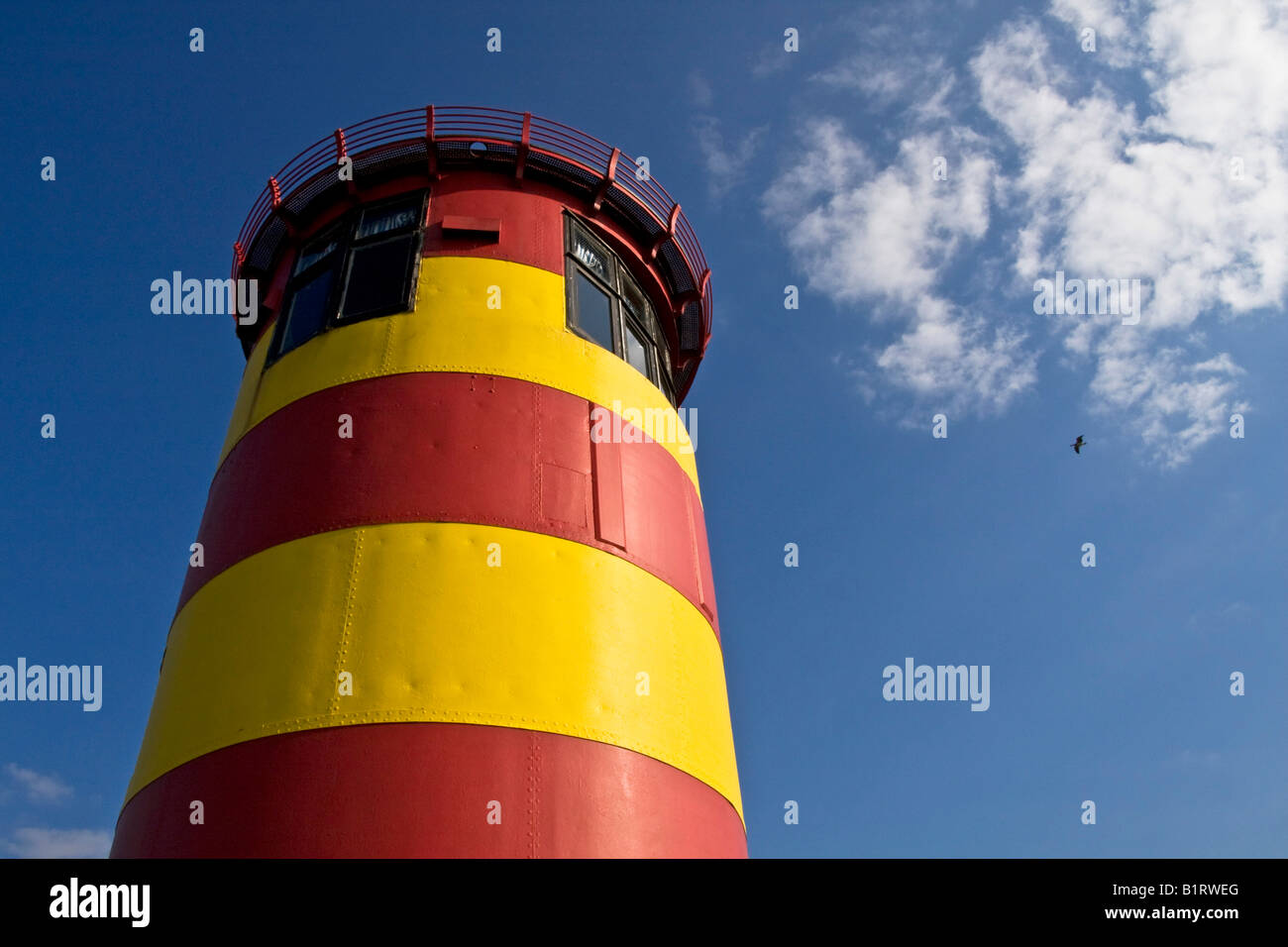 Leuchtturm, Pilsum, Krummhoern, Ostfriesland, Niedersachsen, Deutschland, Europa Stockfoto