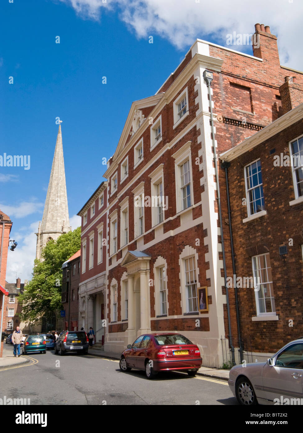 Fairfax House und York St. Mary Church spire York England UK Stockfoto