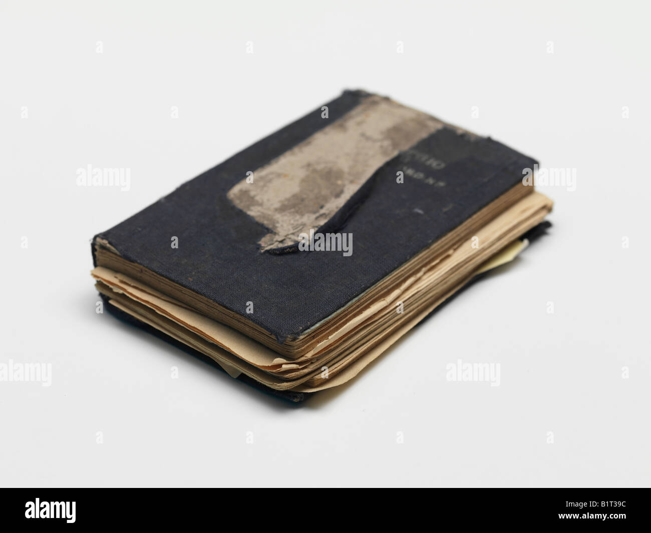 Bibel Altes Testament Buch Broschüre, kleines Buch religiöse Heilige, heilige Kirche gedruckten Gesang Vers Absatz zu brechen, Alter, ältere aussehen Stockfoto