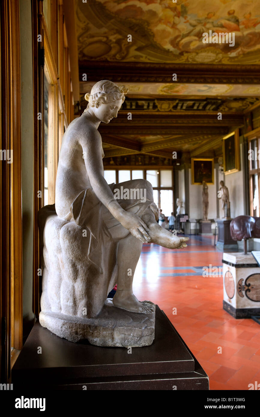 Galleria Degli Uffizi in Florenz Stockfoto