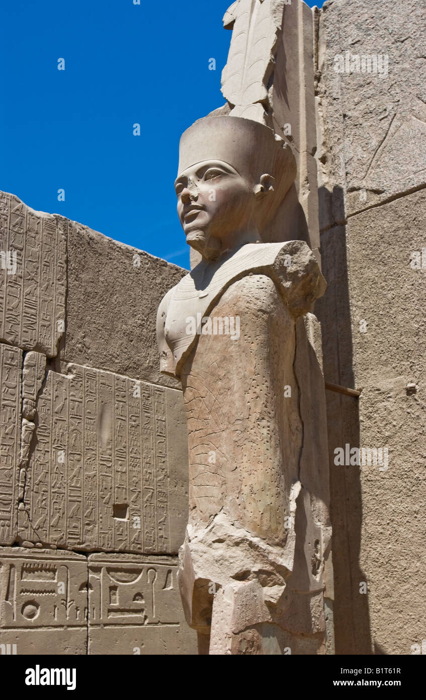 Statue von die ägyptische Gottheit Amun-Ra, Luxor, Ägypten Stockfoto