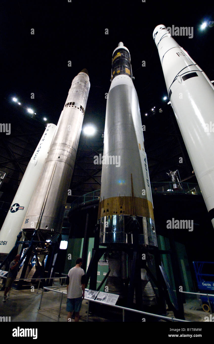 National Air Force Museum Nuclear Missiles Dayton Ohio // Nuclear Missiles im National Air Force Museum in der Nähe von Dayton, Ohio Stockfoto