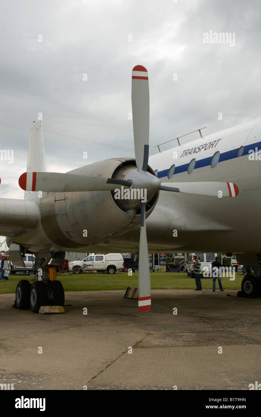 Bristol Typ 175 Britannia mit Proteus Motoren Kemble Airshow 2008 Stockfoto