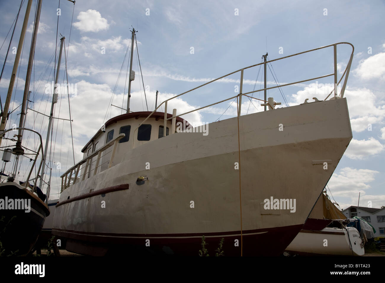 Coastal Werft in Essex Stockfoto