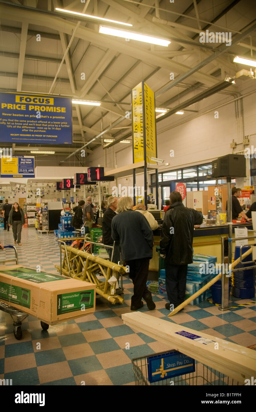 Interieur, Kassenbereich Focus DIY Do It Yourself, Heimwerken Shop Supermarkt shop Stockfoto