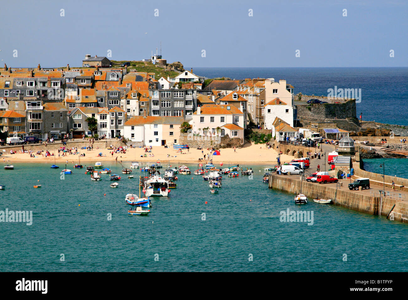 St Ives Cornwall Stadt am Meer und Urlaub resort England uk gb Stockfoto