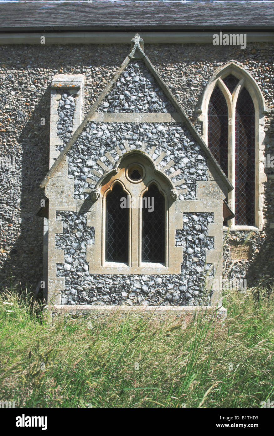 Sakristei der Kirche der Heiligen Maria der Jungfrau in Denton, Norfolk, Großbritannien. Stockfoto